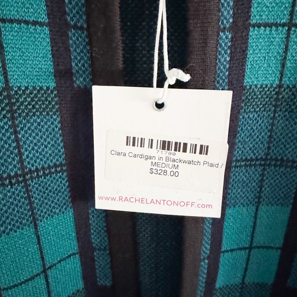 NWT Rachel Antonoff Blackwatch Plaid Clara Cardigan M - Picture 6 of 8